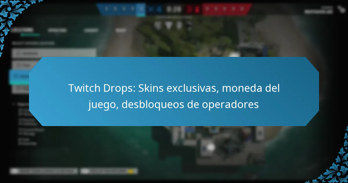 Twitch Drops: Skins exclusivas, moneda del juego, desbloqueos de operadores